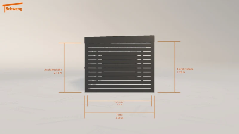 #DE Schweng Flachdachcarport C600 (ID 9w5jnp)