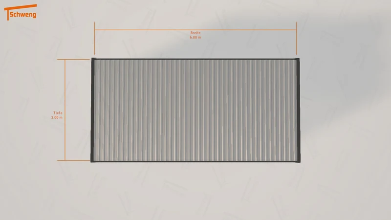 #DE Schweng Flachdachcarport C600 (ID 9w5jnp)