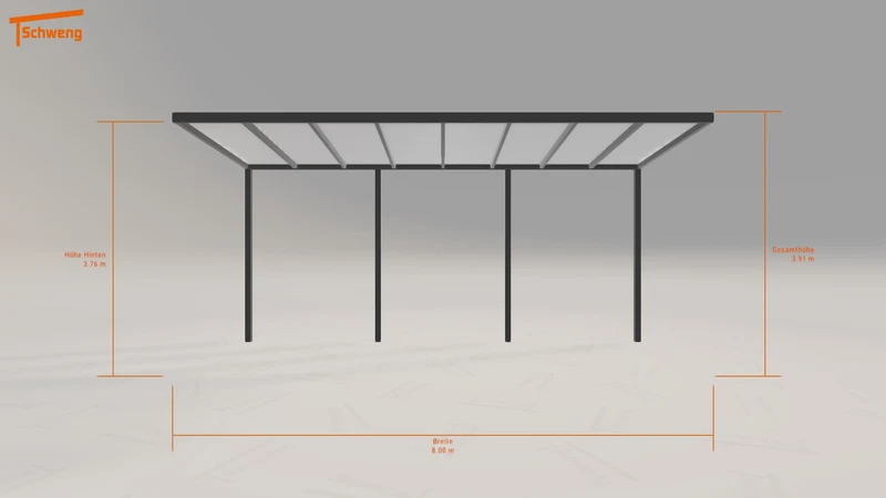 #DE Schweng Pultdachcarport S350 (ID rjkdr2)