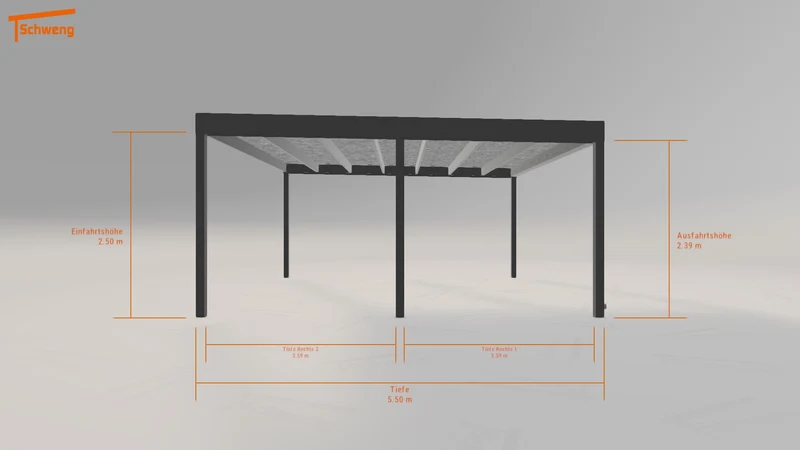 #DE Schweng Flachdachcarport C600 (ID bk7d87)