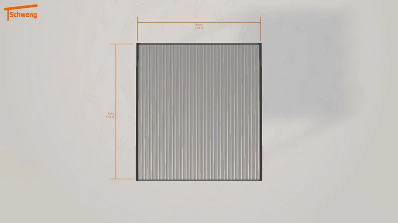 #DE Schweng Flachdachcarport C600 (ID bk7d87)