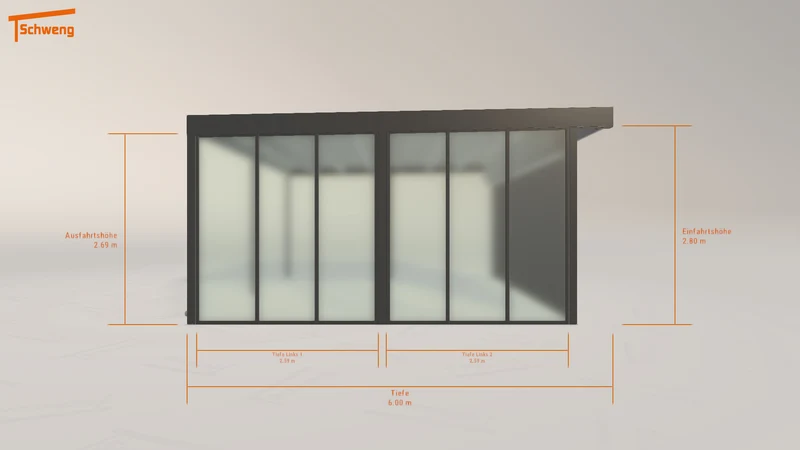 #DE Schweng Flachdachcarport C600 (ID 7792gp) #MTG