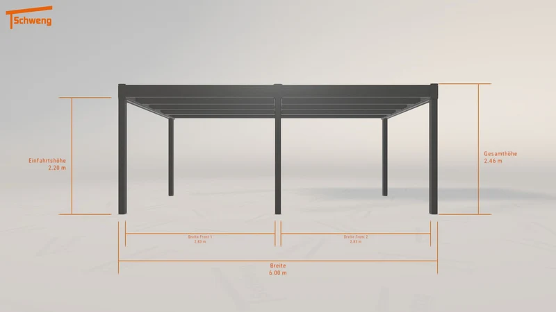 #DE Schweng Flachdachcarport C600 (ID x73q4g)