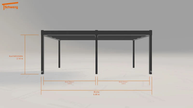 #DE Schweng Flachdachcarport C600 (ID x73q4g)