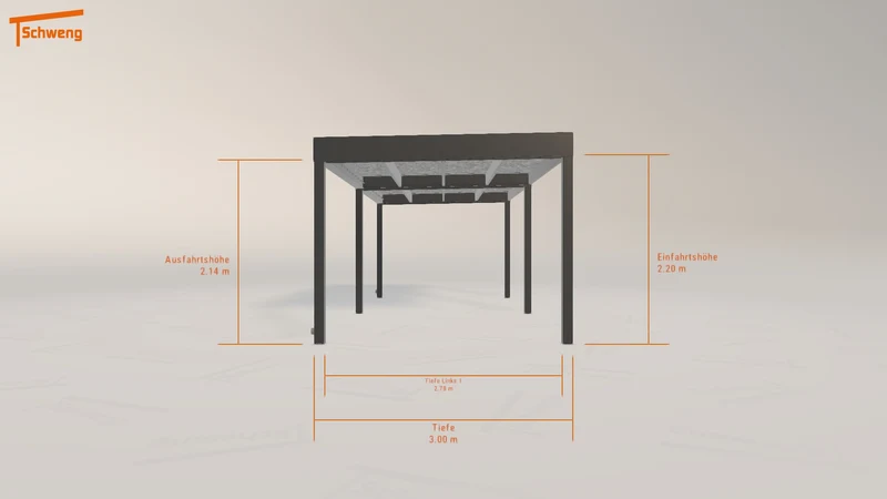 #DE Schweng Flachdachcarport C600 (ID x73q4g)