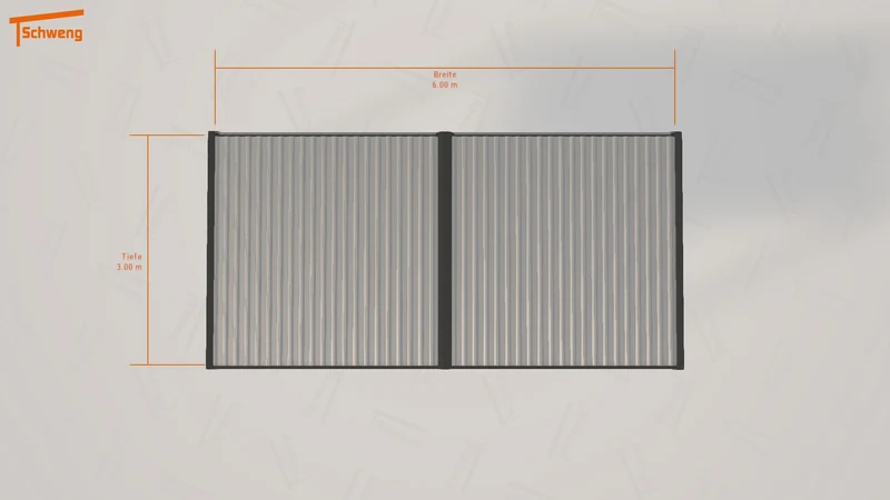 #DE Schweng Flachdachcarport C600 (ID x73q4g)