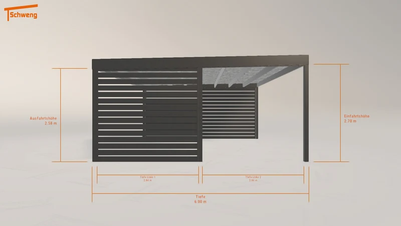 #DE Schweng Flachdachcarport C600 (ID 9w5j47) #MTG