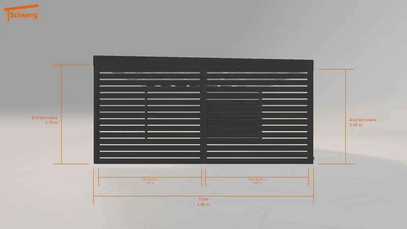 #DE Schweng Flachdachcarport C600 (ID 9w5j47) #MTG