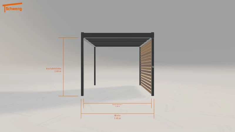 #DE Schweng Flachdachcarport C600 (ID bk7b85) #MTG