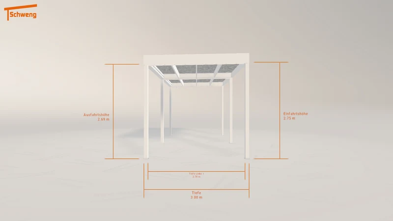 #DE Schweng Flachdachcarport C600 (ID w3pvkr)