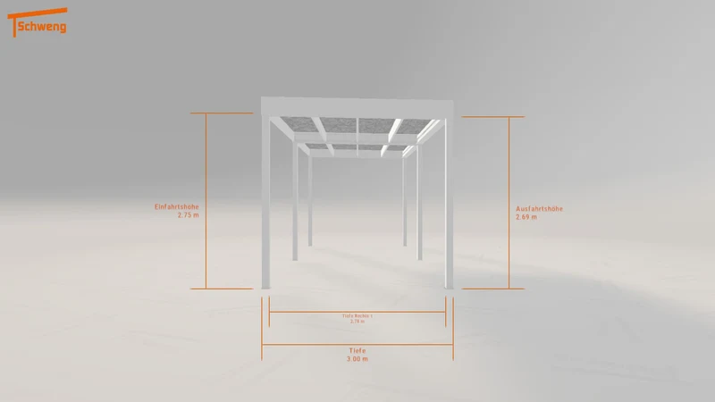 #DE Schweng Flachdachcarport C600 (ID w3pvkr)