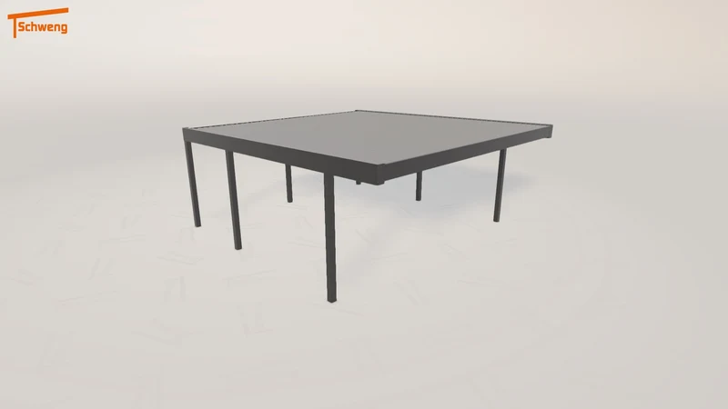 #DE Schweng Flachdachcarport C600 (ID zb482g)