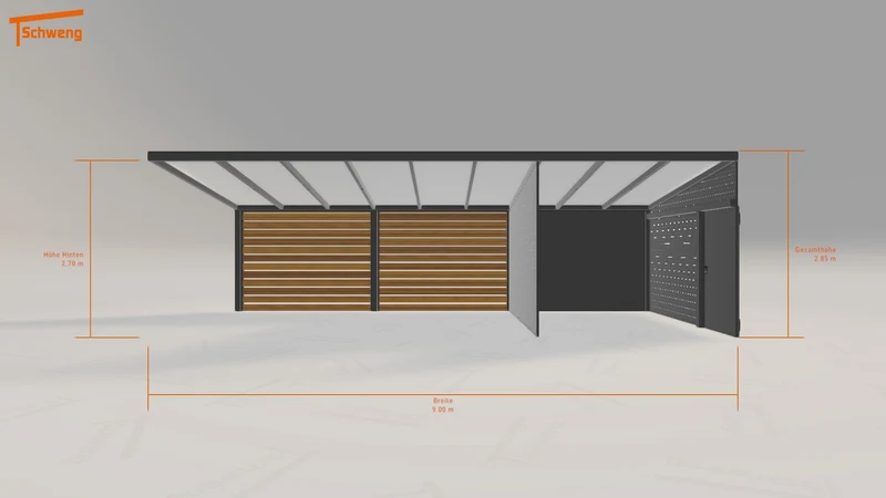 #DE Schweng Pultdachcarport S350 (ID 33k2z9)