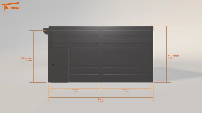 #DE Schweng Flachdachcarport C600+ (ID x734gb)