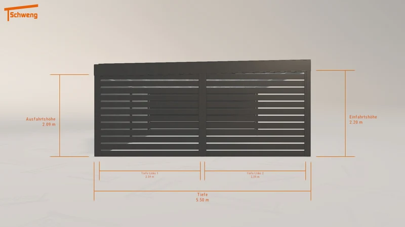 #DE Schweng Flachdachcarport C600+ (ID 5md5kr) #MTG