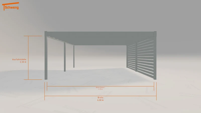 #DE Schweng Flachdachcarport C600+ (ID 5md77w)