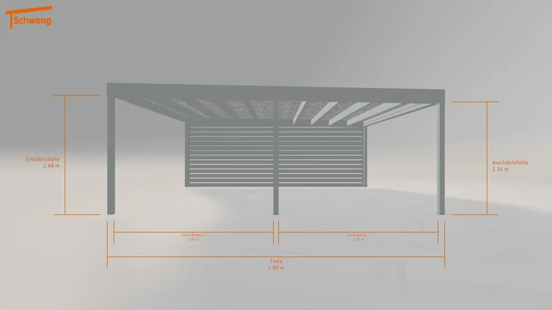 #DE Schweng Flachdachcarport C600+ (ID 5md77w)