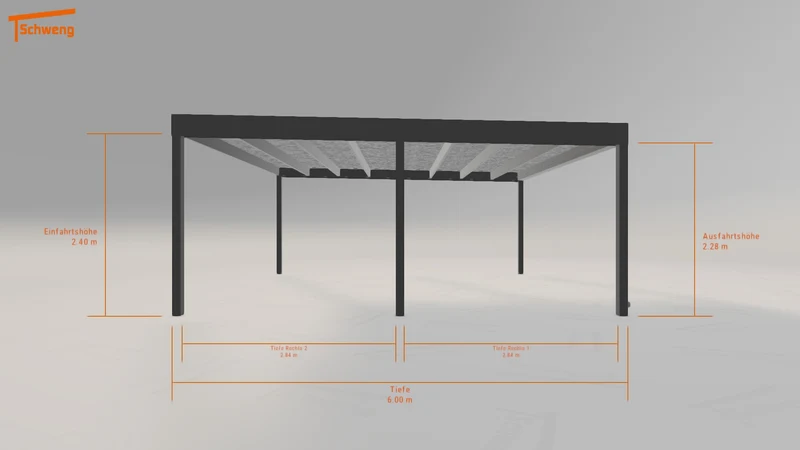 #DE Schweng Flachdachcarport C600 (ID qdnqp4) #MTG