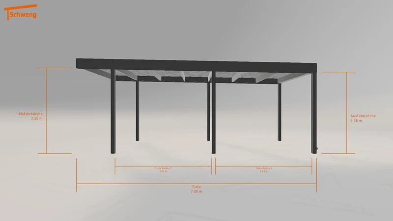 #DE Schweng Flachdachcarport C600 (ID bk7zk3) #MTG