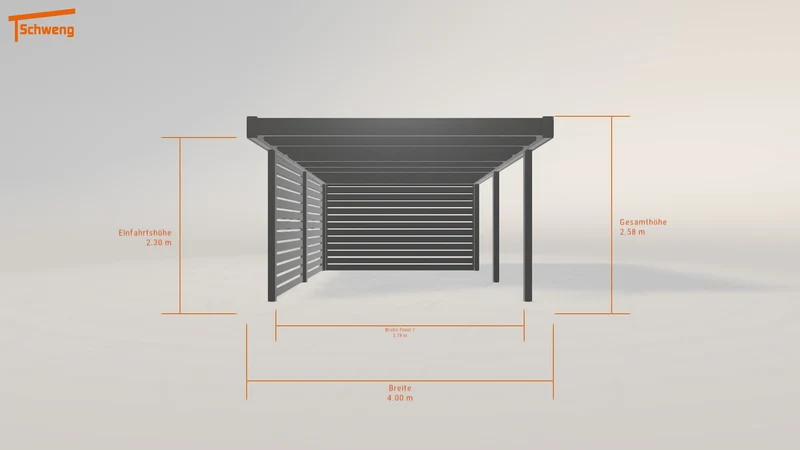 #AT Schweng Flachdachcarport C600 (ID bk7yj2)
