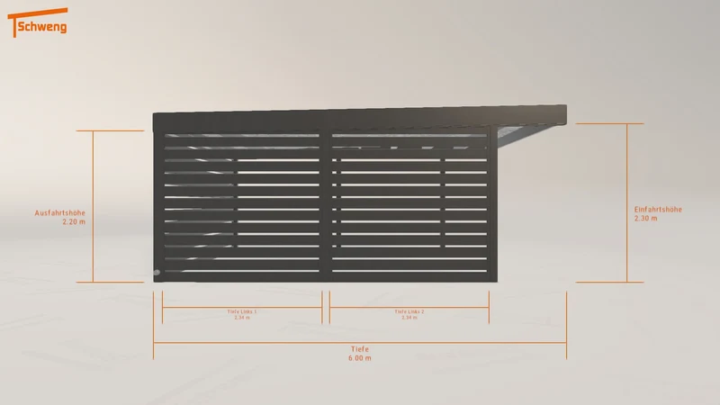 #AT Schweng Flachdachcarport C600 (ID bk7yj2)