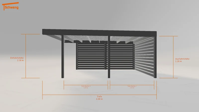 #AT Schweng Flachdachcarport C600 (ID bk7yj2)