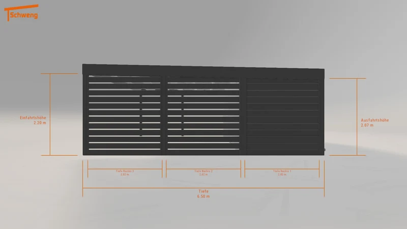 #DE Schweng Flachdachcarport C600+ (ID 2qk4xw)