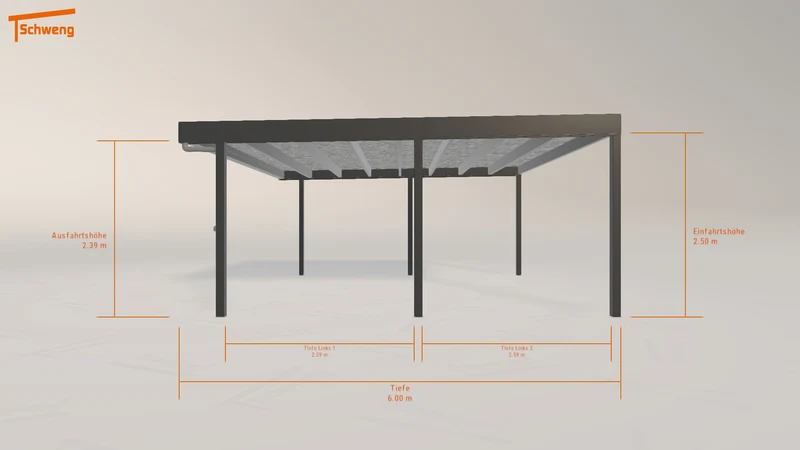#DE Schweng Flachdachcarport C600+ (ID 33k94y) #MTG