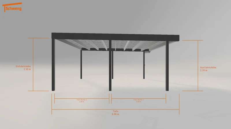 #DE Schweng Flachdachcarport C600+ (ID 33k94y) #MTG