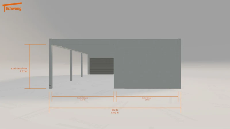 #DE Schweng Flachdachcarport C600+ (ID 779dw8) #MTG