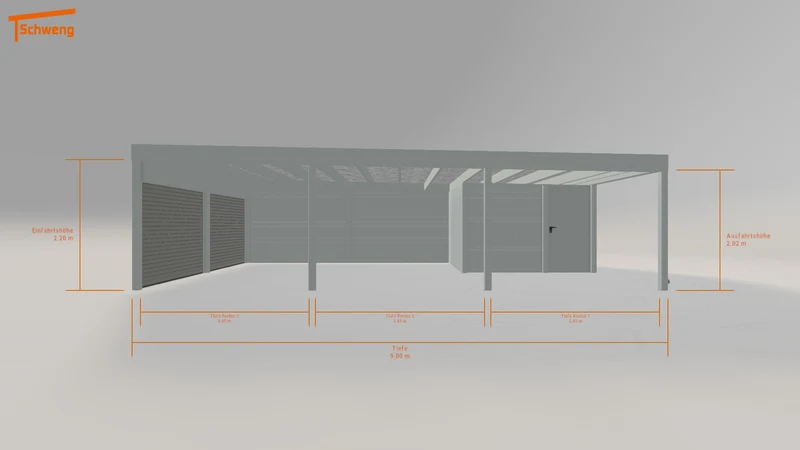 #DE Schweng Flachdachcarport C600+ (ID 779dw8) #MTG