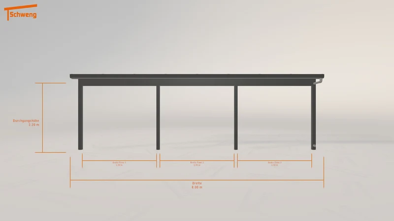 #DE Schweng Pultdachcarport S350 (ID x73d9b)