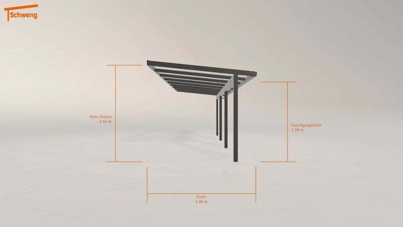#DE Schweng Pultdachcarport S350 (ID x73d9b)