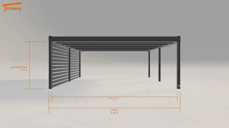 #DE Schweng Flachdachcarport C600+ (ID 9w52y8) #MTG