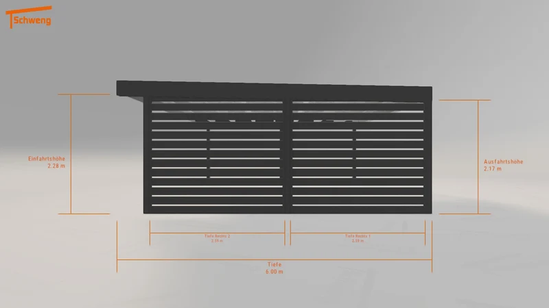 #DE Schweng Flachdachcarport C600+ (ID 9w52y8) #MTG