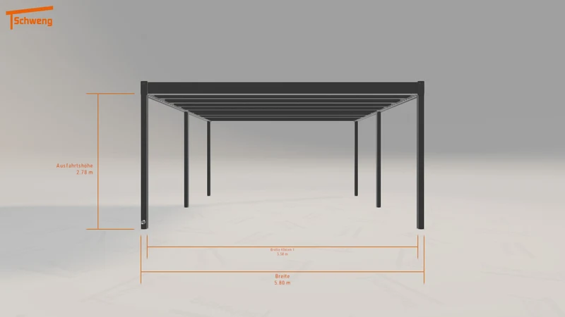 #DE Schweng Flachdachcarport C600+ (ID k2g8d5) #MTG