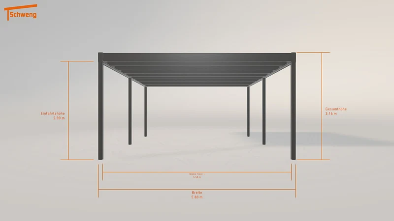 #DE Schweng Flachdachcarport C600+ (ID 85yxzj) #MTG