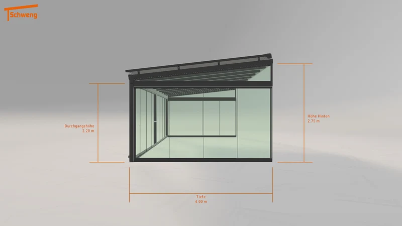 #DE Schweng Terrassenüberdachung S400 (ID rjwqbz)