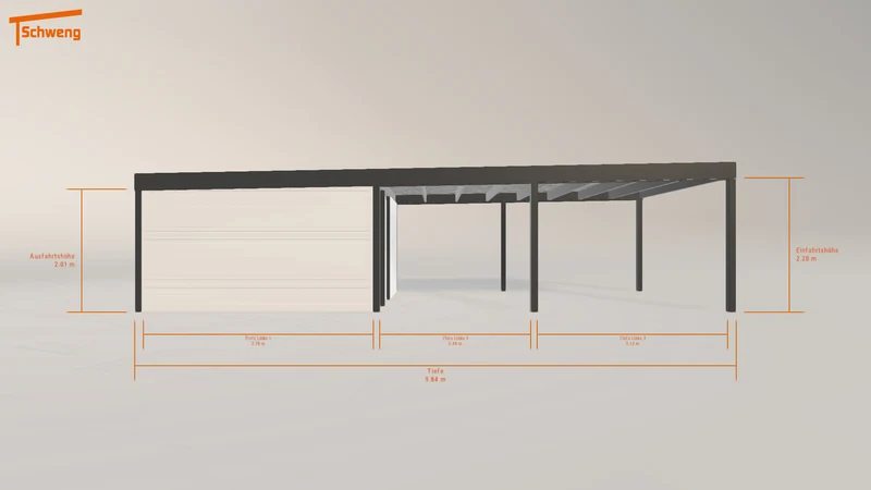 #DE Schweng Flachdachcarport C600 (ID w37wgv) #MTG