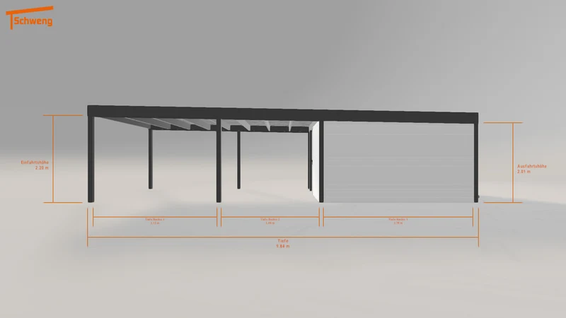 #DE Schweng Flachdachcarport C600 (ID w37wgv) #MTG