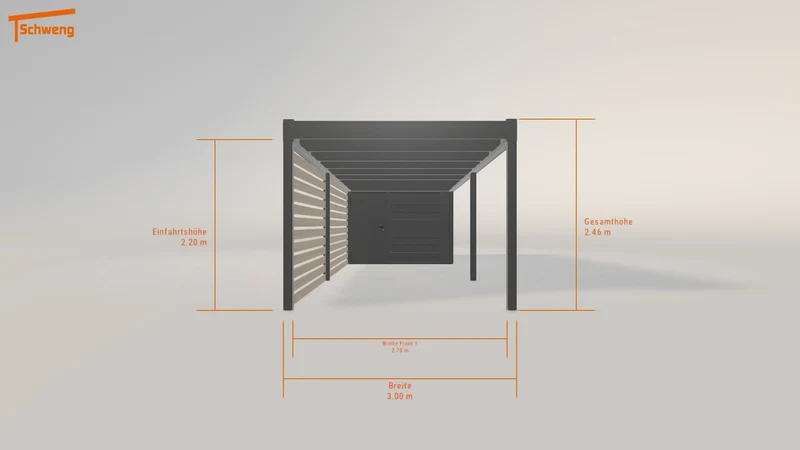 #DE Schweng Flachdachcarport C600 (ID w3p5rz)