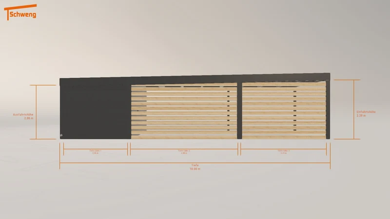 #DE Schweng Flachdachcarport C600 (ID w3p5rz)