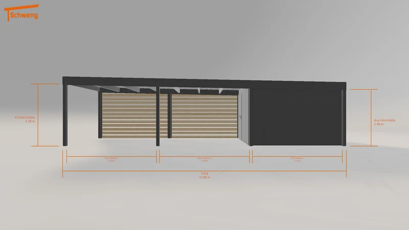#DE Schweng Flachdachcarport C600 (ID x73bk8) #MTG