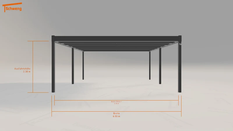 #DE Schweng Flachdachcarport C600+ (ID x73vbd)