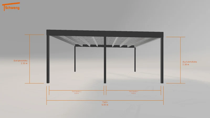 #DE Schweng Flachdachcarport C600+ (ID x73vbd)