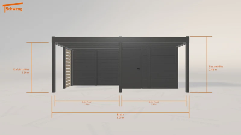 #DE Schweng Flachdachcarport C600 (ID 42krdm) #MTG