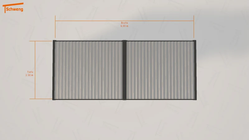 #DE Schweng Flachdachcarport C600 (ID 42krdm) #MTG