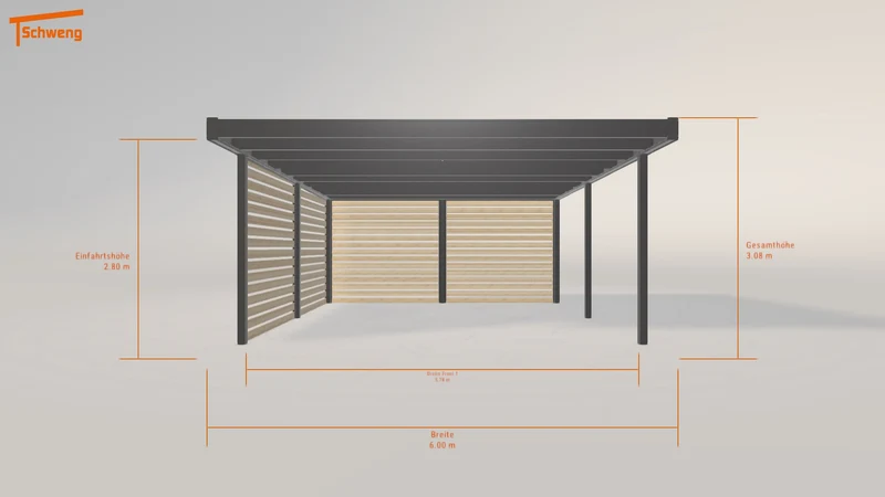 #DE Schweng Flachdachcarport C600 (ID dv5pj2) #MTG