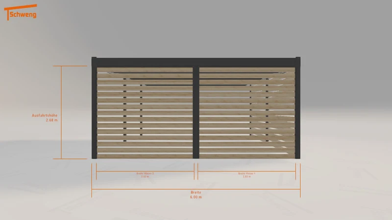 #DE Schweng Flachdachcarport C600 (ID dv5pj2) #MTG