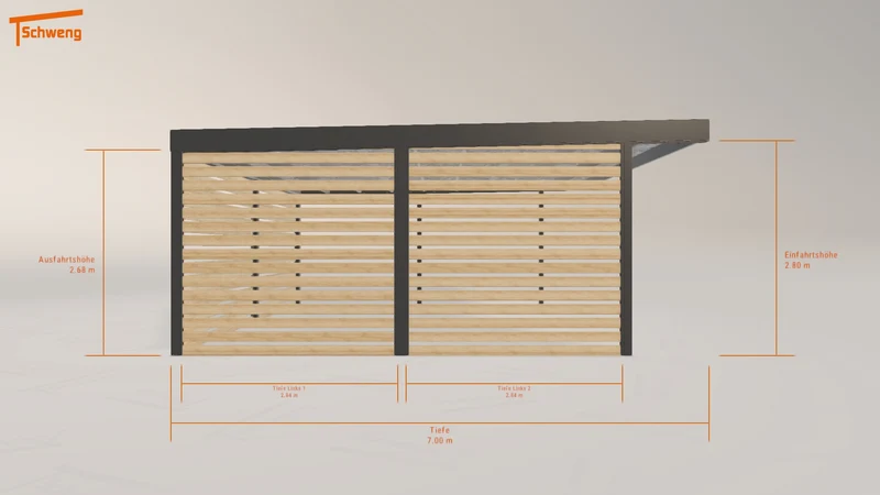 #DE Schweng Flachdachcarport C600 (ID dv5pj2) #MTG